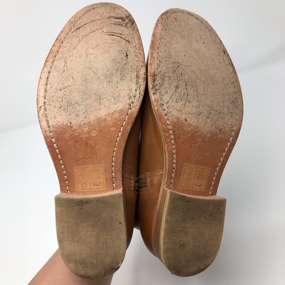 Nordstrom Hinge Cognac Leather Short Ankle Boots - Picture 8 of 8